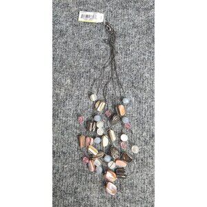 Lifestyle Studios Genuine Shell Multi-strand Necklace With Polished Bead Accents